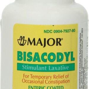 Major Bisacodyl Tablets 5mg - 1000 Tablets