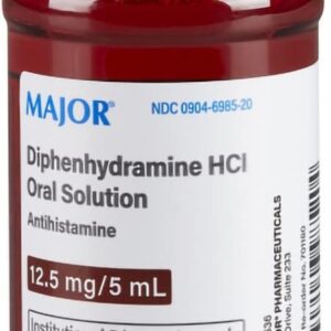 Major Diphenhydramine 12.5mg/5ml - 4oz/118ml