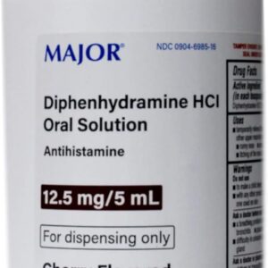 Major Diphenhydramine hcl 12.5mg/5ml - 16oz/473ml