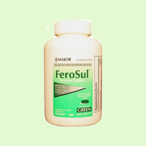 Major Ferrous Sulfate FC 325mg Green 1000 count bottle