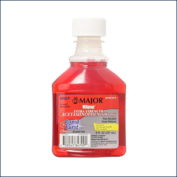 Major Mapap E/S Acetaminophen Liquid 8oz Bottle