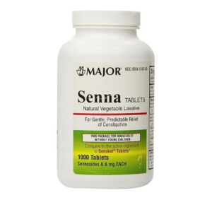 Major Senna 8.6mg 1000 Tablets - Natural Laxative