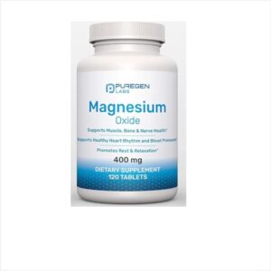 PUREGEN Clean Formula Magnesium Oxide 400mg 120 Tablets - Bottle