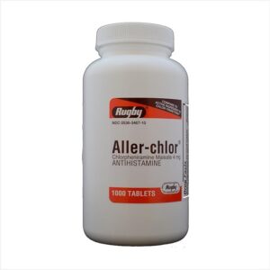 Rugby Aller Chlor (Chlorpheniramine Maleate) 4mg Tablets - 1000 Tablets