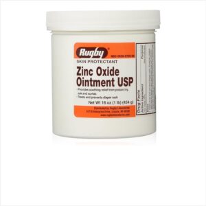 Rugby Zinc Oxide Ointment 20% 16oz Jar