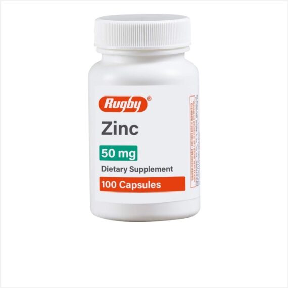 Buy Rugby Zinc Sulfate 50mg 100 Capsules Dietary Supplement