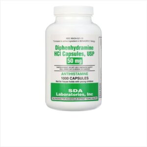 SDA Diphenhydramine 50mg 1000 Capsules Bottle