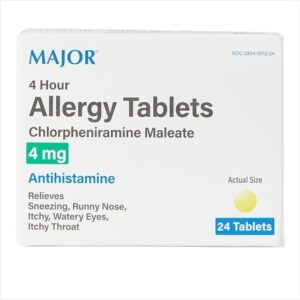 Major Chlorpheniramine 4mg 24 Tablets Blister Pack