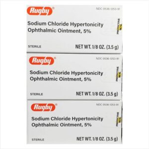 Rugby Sodium Chloride Ophthalmic Ointment 5% 1.8oz/3.5g Tube
