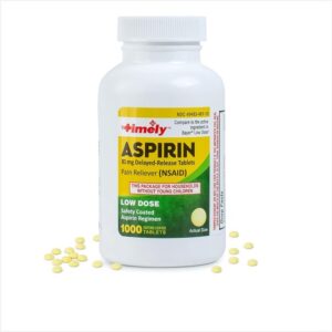 Timely Aspirin 81mg 1000 Tablets Bottle